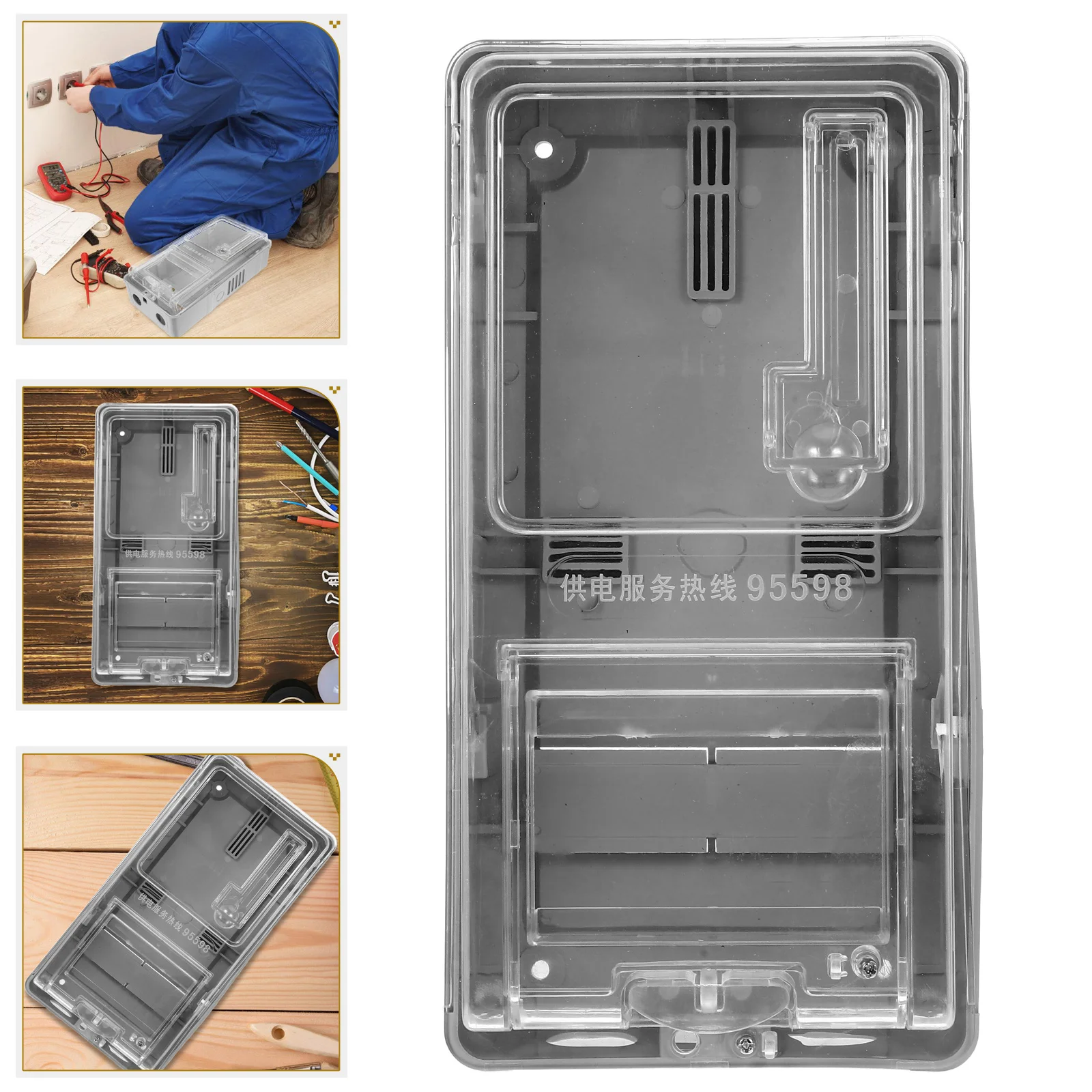 

Transparent Electric Meter Waterproof Longlasting PC Meter Protection for Outside Use Household Weatherproof