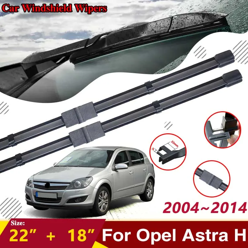 Car Wiper Blades For Opel Vauxhall Astra H 2004 2005 2006~2014 Rubber Strip Wipe Cleaning Brushes Protect Windshield Accessories