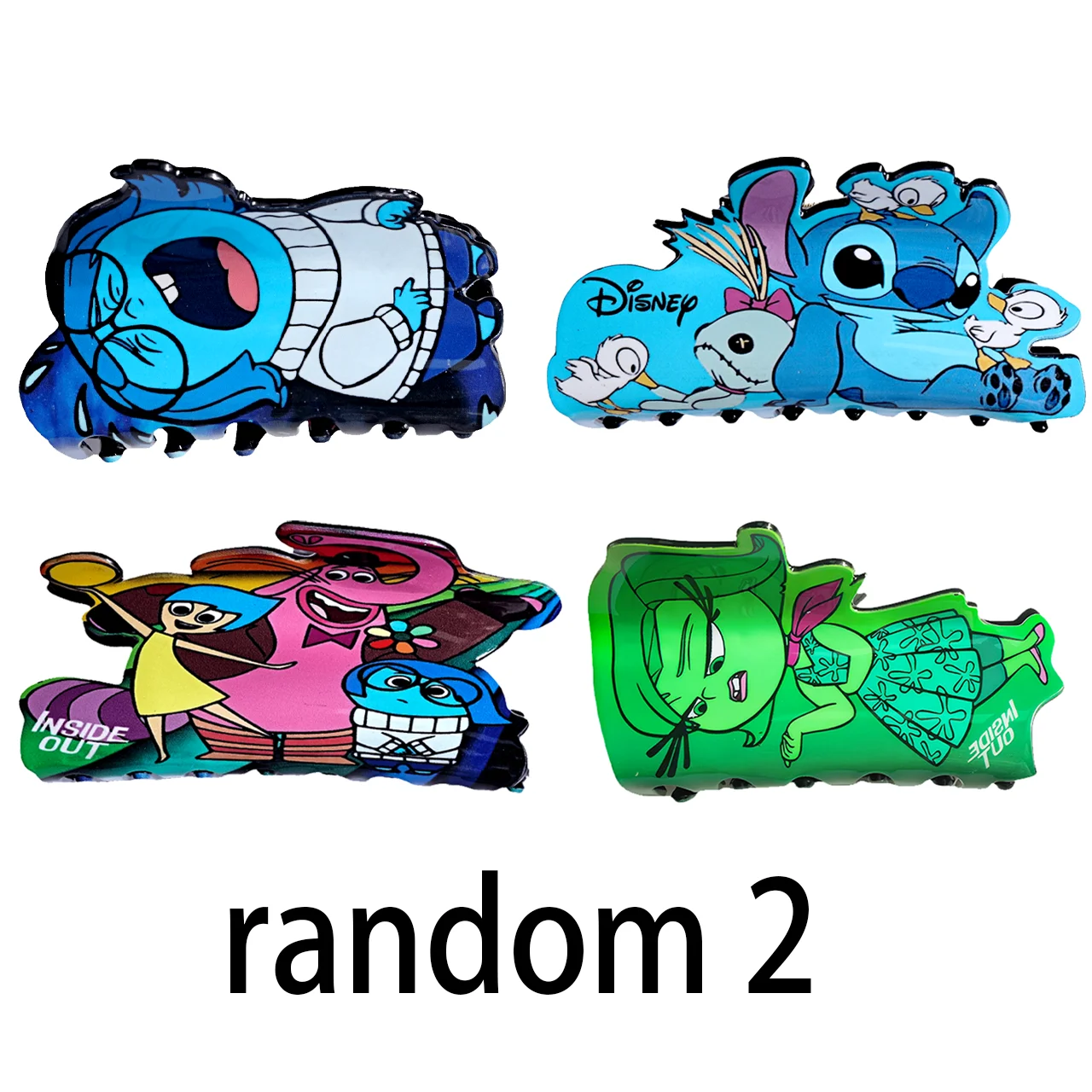 2 مشبك شعر عشوائي لتصريف الدماغ من ديزني، إكسسوارات شعر لطيفة ومحبة، دبابيس شعر مزخرفة لتصفيف الشعر اليومي الجميل