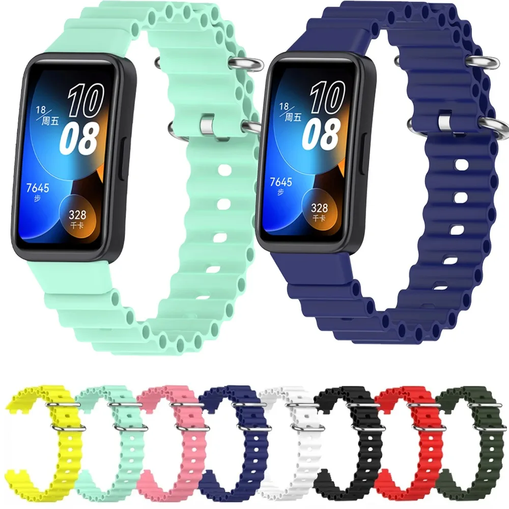 Soft Silicone Strap for Huawei Band 9 8 Comfortable Breathable Wristband Replacement Bracelet for Huawei Band 9 Accessories Belt