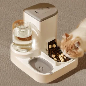 

Automatic Pet Feeder Water Bowl 2 In 1 Cat Dog Food Dispenser Gravity Drinking Station Easy Clean Design For Small Pets