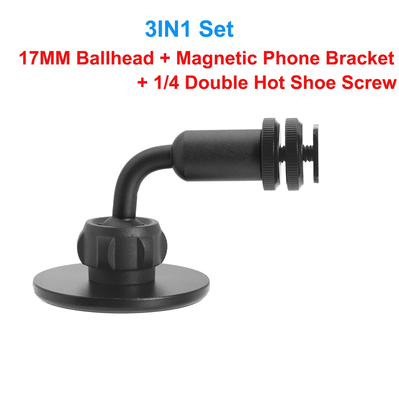 17 mm Kugelkopf-Adapter für Telefon-Kamera-Halterung, 1/4 Gewindeschraube, D88 D66 D43, magnetische Basis, mit Gummi überzogene Kaltschuhhalterung – Detail 24