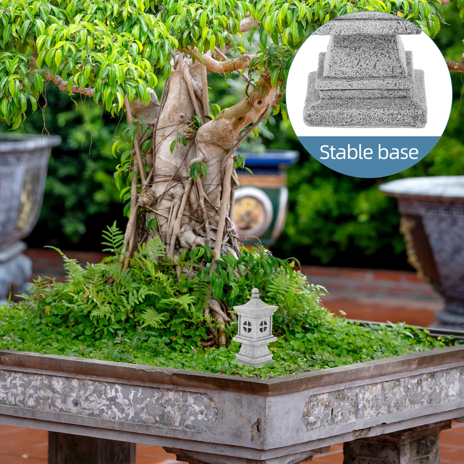 

1pcs Mini Stone Lantern Statue Miniature Asian Zen Pagoda Ornament For Garden Bonsai Aquarium Terrarium Outdoor Patio Fengshui