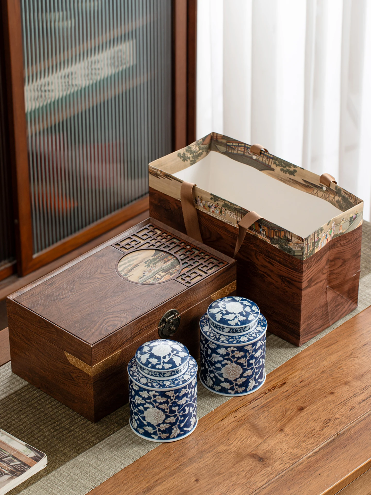 

New Chinese Sle Tea Canister Paaging Emp Box High End Gift Box Pu'er Tea Golden Jun Mei Red Tea een Tea Cultural Crea...