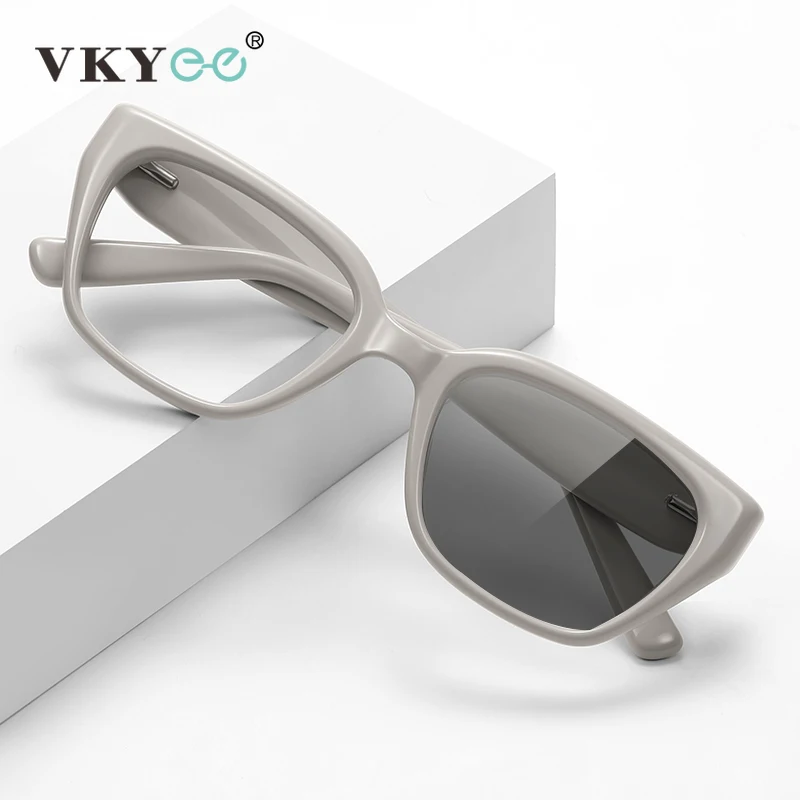

VKYEE модная цветная оправа прямоугольные очки для чтения с защитой от синего света мужские настраиваемые фотохромные очки для близорукости по рецепту LS031