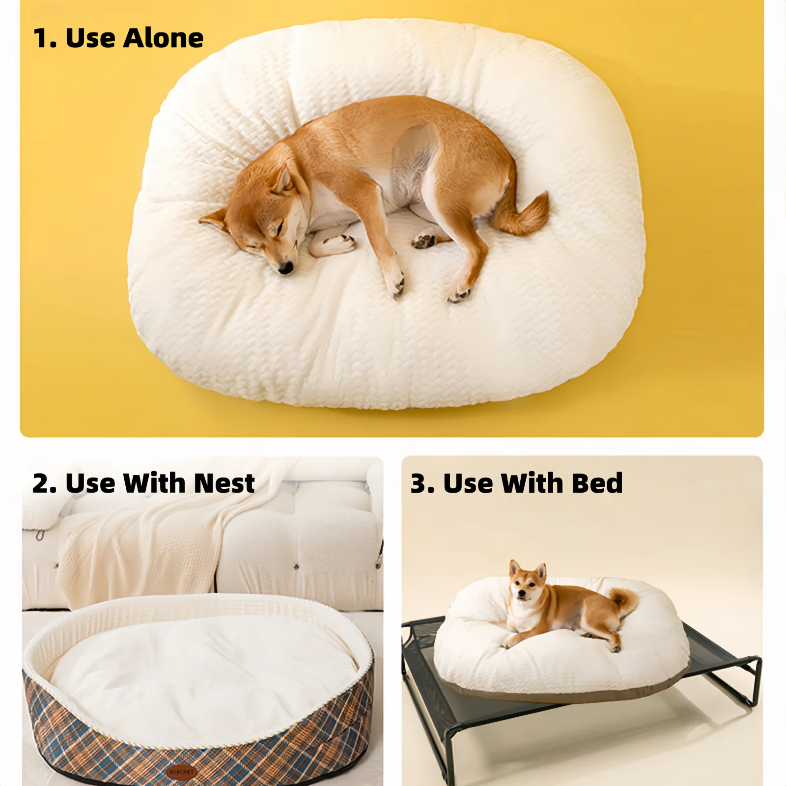 Großes Hundesofa, warmes Haustiernest, Zwinger für mittelgroße und große Hunde und Katzen, verdicktes, weiches Kissen, abnehmbare, waschbare