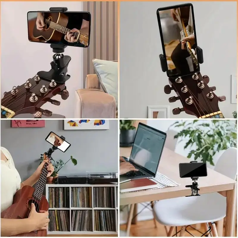 Instrument Selfie Stand, Multi-Angle Adjustable Instrument Recording Support, A Must-Have Selfie Stand for Instrument Bloggers