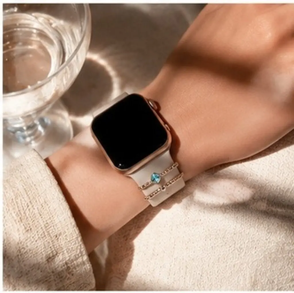 2Pcs Premium Watchband Ring Charm Alloy Crystal Decorative Watch Strap Accessory Wear-Resistant Exquisite Watch Decor Gift