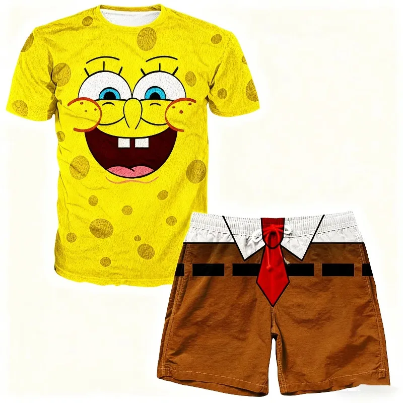 SpongeBob SquarePants Set, Unisex Cartoon Trendy Casual Beauty image 3