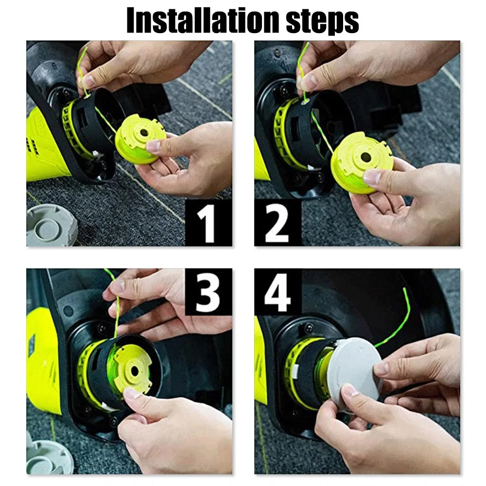 Linha de substituição Spool para Ryobi One Plus, Aparadores sem fio, Weed Eater Cordas, Auto-Feed, 1 Plus, 18V, 24V, 40V, AC80RL3