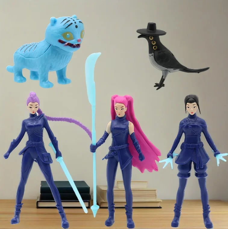 @$ Kpop_% Demon Hunters Action Figure ornamento Toy Derpys Tiger Rumi Mira Zoey Sussy Figurine Doll For Fans Regalo di Natale_$