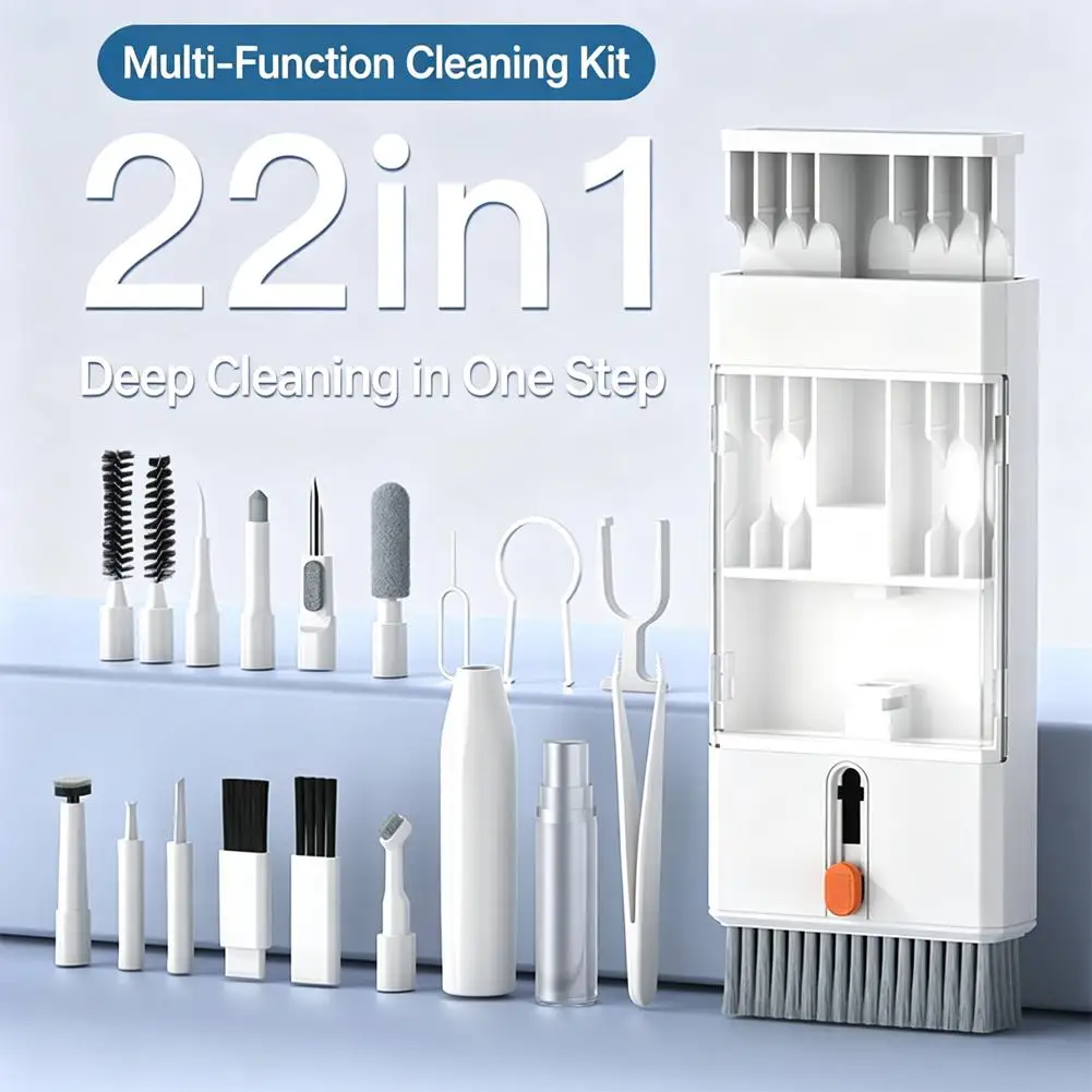 22 In 1 Multifunctional Keyboard Cleaning Kit Bluetooth Earphone Cleaner Pen Phone Screen Dust Removal Tools For AirPods