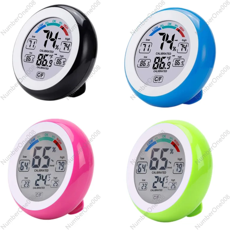 

Round Touch Thermohygrometer Household Digital Electronic Thermometer Indoor Comfort Hygrometer