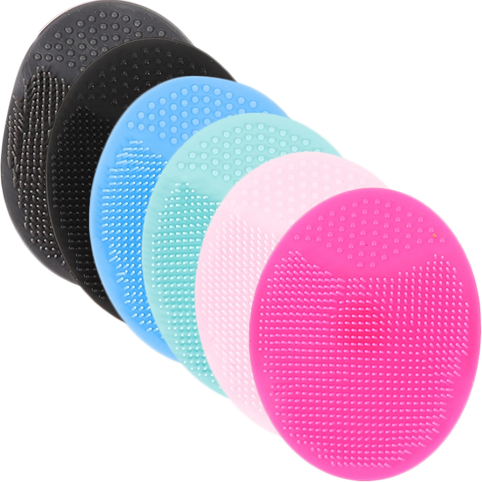 

6 Pcs Silicone Cleansing Brush Scrubber Exfoliating Face Handheld Soft Facial Brushes for Silica Gel Manual