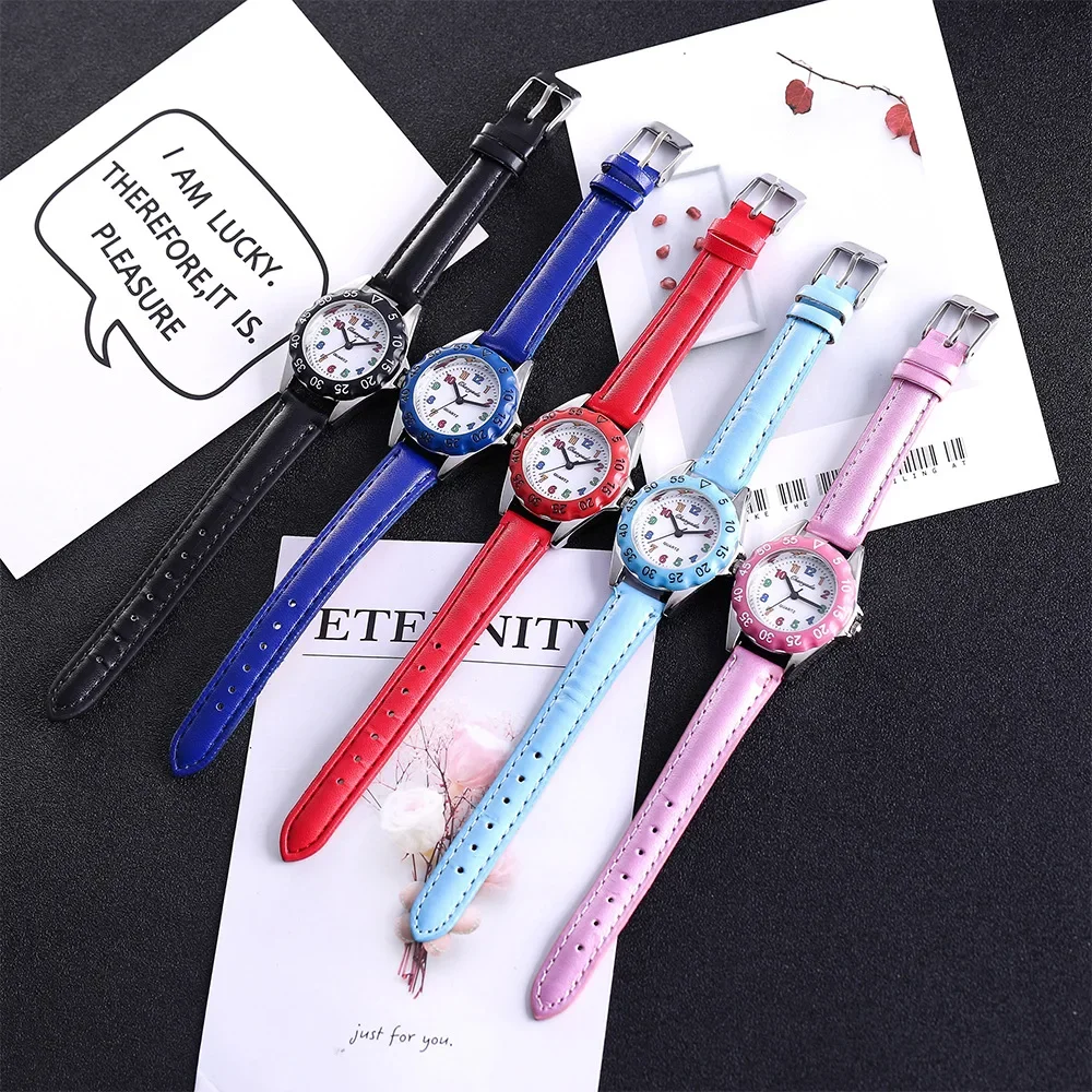 High Quality New Student Children's Cartoon Quartz Watch  Children Watches Clock Gifts for Kids