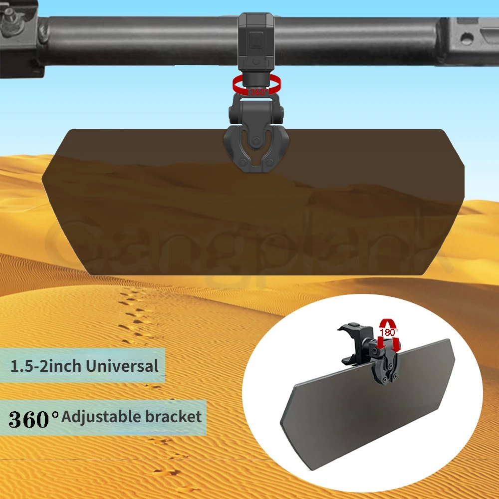 

Универсальная круглая трубка PMMA 1,5-2 дюйма, зеркальный козырек для UTV, солнцезащитный козырек коричневого цвета, регулируемый кронштейн на 360 градусов, зеркальный барьер