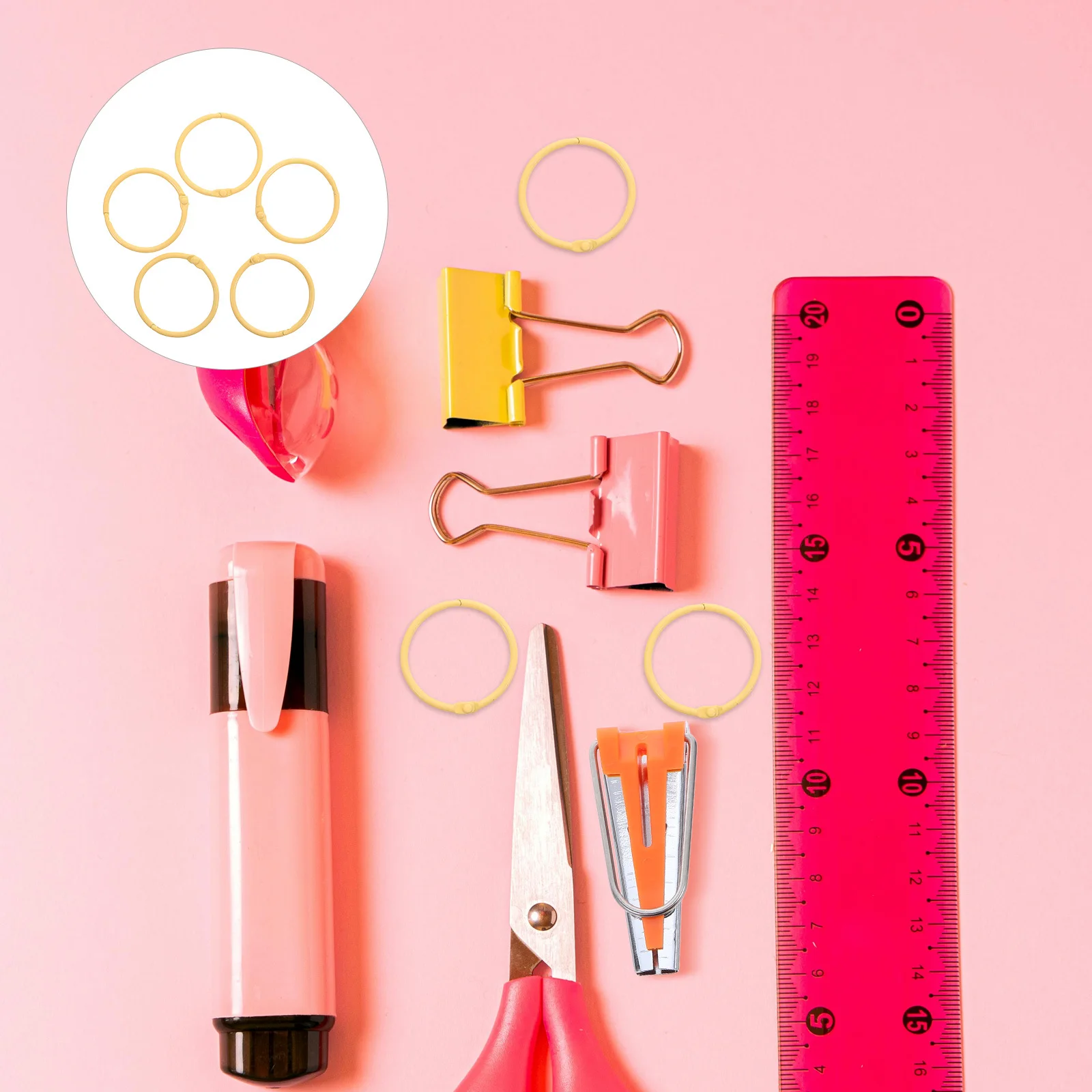 

30Pcs Metal Rings for Loose Leaf Binders Easy Snap Open Design for Office School and Home Use Small Metal Rings