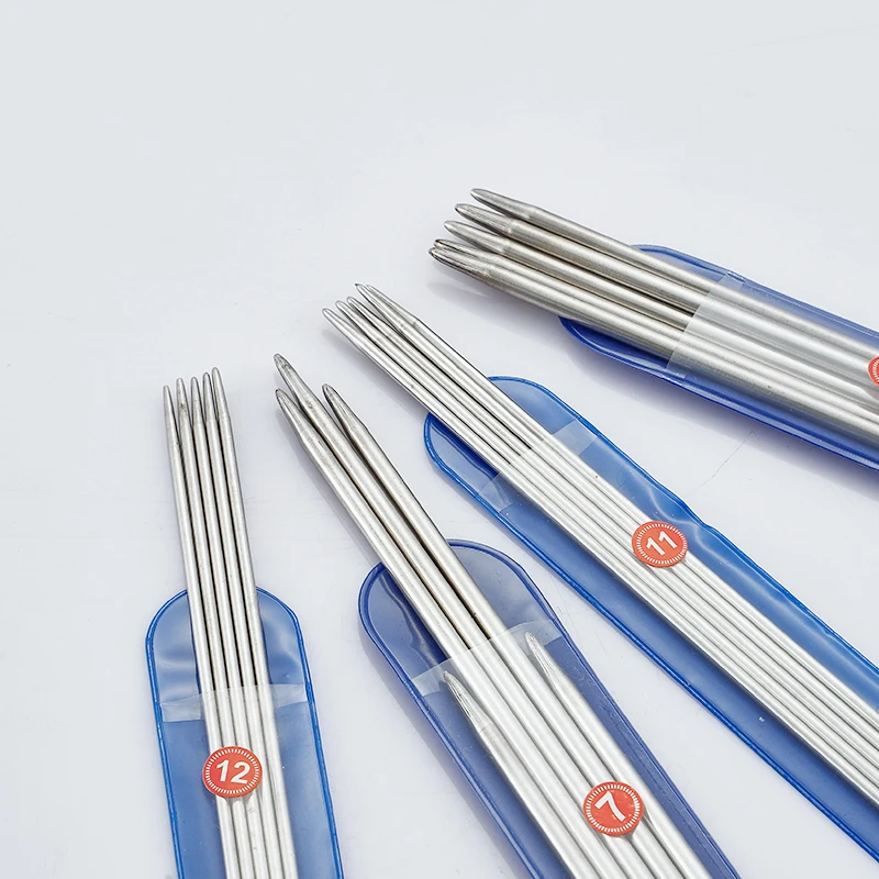 Stainless Steel Straight Knitting 11 Size 5 Pcs 25cm/35cm Needles Crochet Hooks Knitting Needles Set DIY Sweater Weave Size 6-16