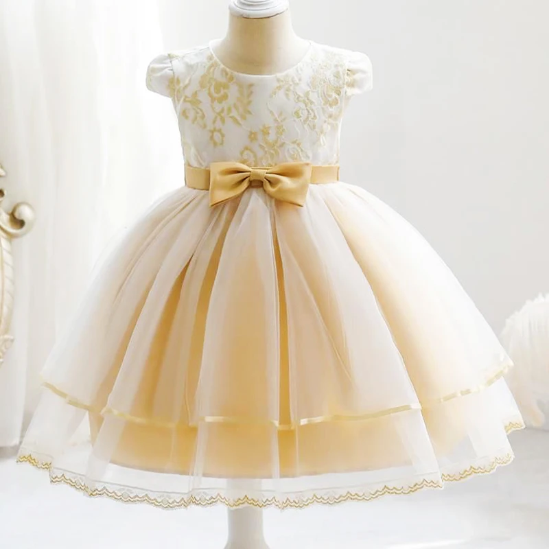 

Newborn Baby Girls Lace Dresses For Princess Birthday Party Baptism Wedding Evening Clothes Ball Gown Elegant Formal Kid Costume