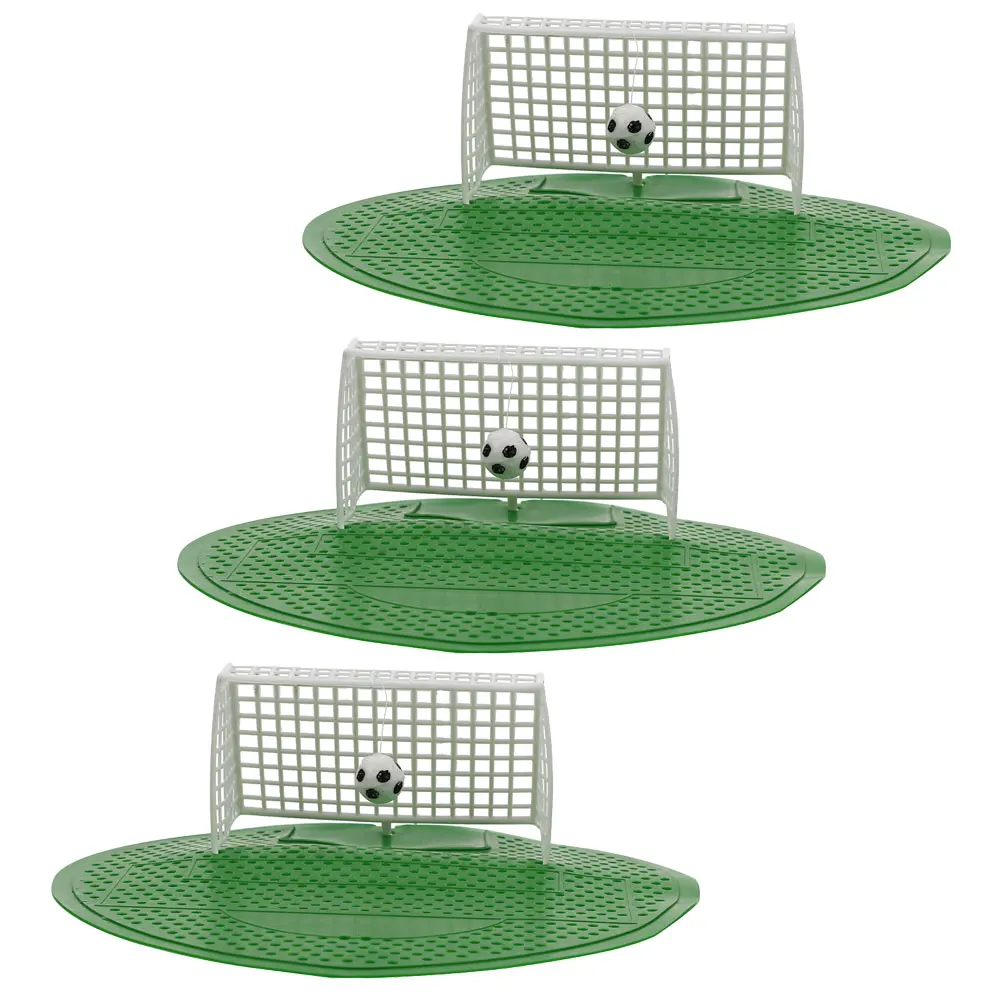 

3pcs Urinal Screens Deodorizer Scented Lemon Football Mats Anti Splash Strainer Green Men Bathroom Clean Supplies Home Daily