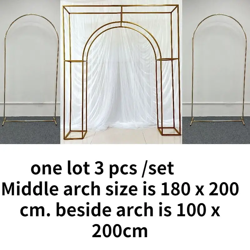 

3PCS Luxury Fashion Large Welcome Door Frame Stage Christmas Decoration 2023 Wedding Flower Arch Birthday Party Balloon Stand