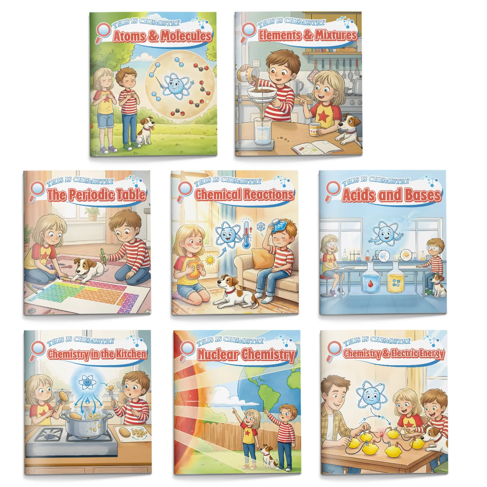 Livres de chimie populaires, connaissances amusantes en chimie, éducation scientifique STEM, lecture éducative scientifique pour les jeunes.
