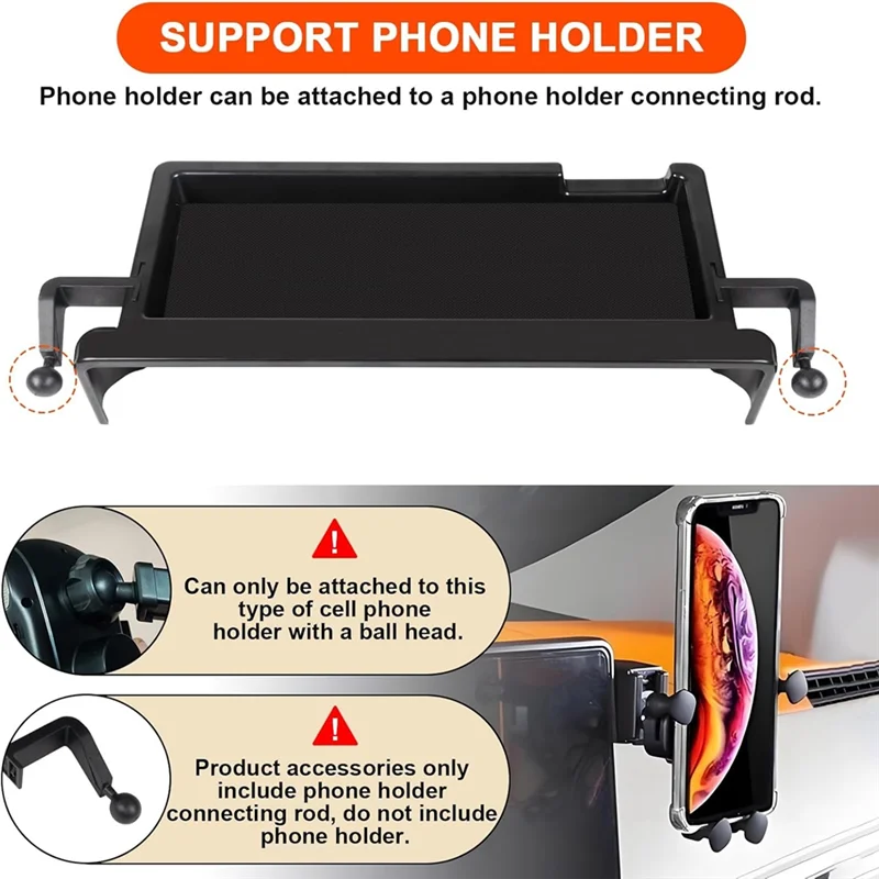 Excellent-For Ford Mustang Ecoboost GT 2024 2025 Center Console Dashboard Organizer Behind Dash Screen Storage Box Accessories