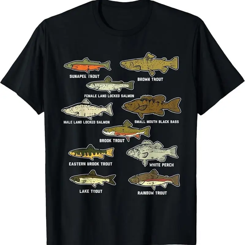 Pescado especie trucha salmón pesca de lubina pescador pescador camiseta
