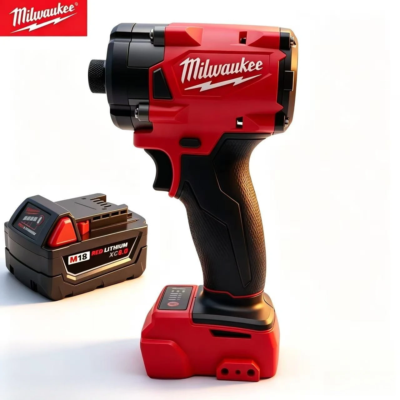 

Milwaukee 18V Lithium Battery 6.0Ah Super Large Capacity Replacement for Cordless Electric Drill Impact Wrench Power Tools