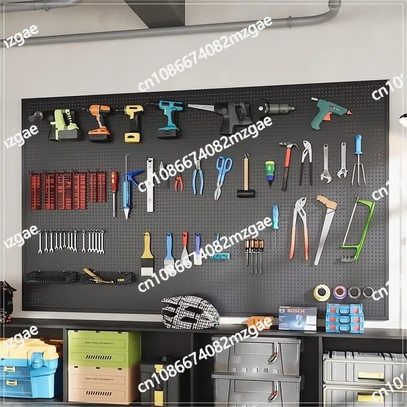 

Peg Board Wall Tool Storage Multifunctional Hanging Board Perforated Warehouse Shelf Metal Kit Organizer Hardware Sorting Rack