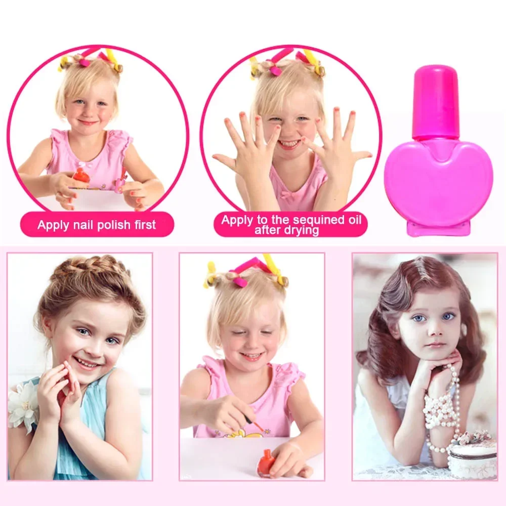 Funny Make Up Toy Pretend Play Kid Makeup Set Safety Non-toxic Makeup Kit Toy Girls Dressing Cosmetic Travel Box Girl Beauty Toy