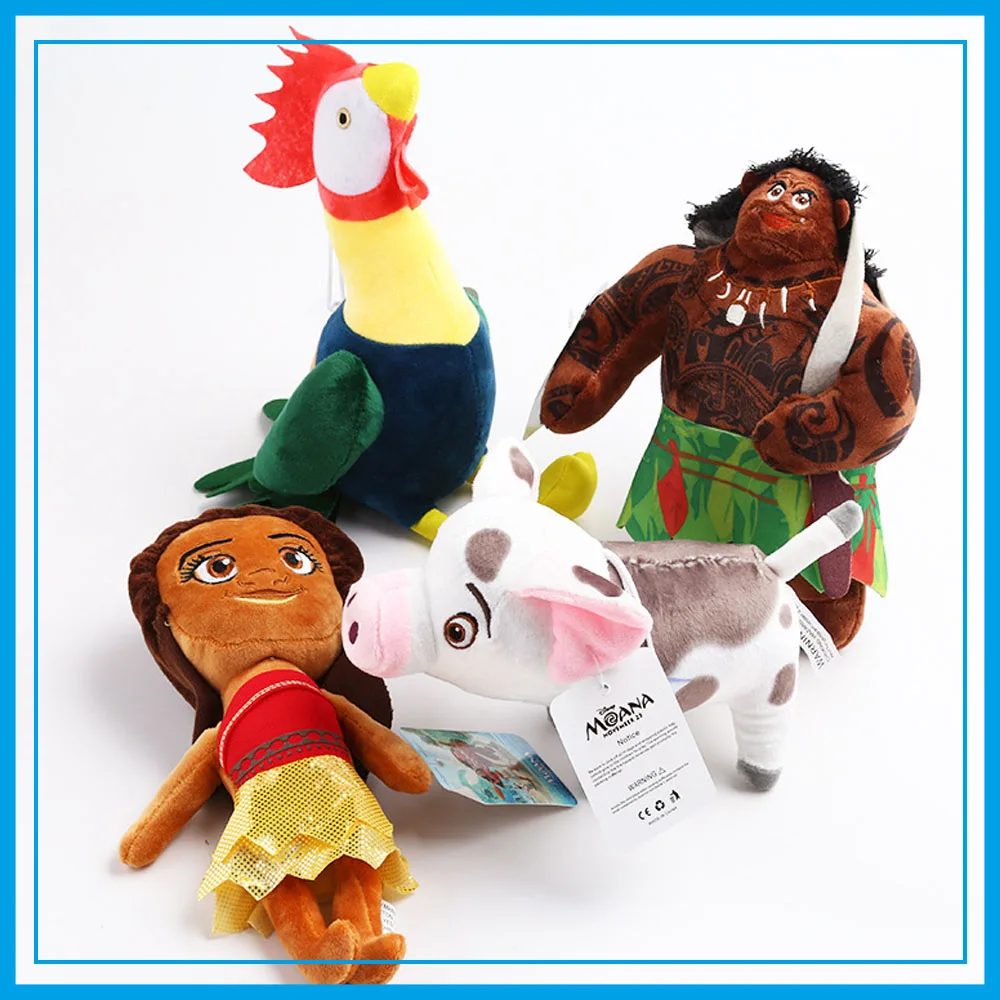 Disney Toys Movie Moana 2 Pet Pig Pua Maui Heihei Stuffed Animals Anime Figure Cute Pepa Cartoon Plush Children Customized Toys