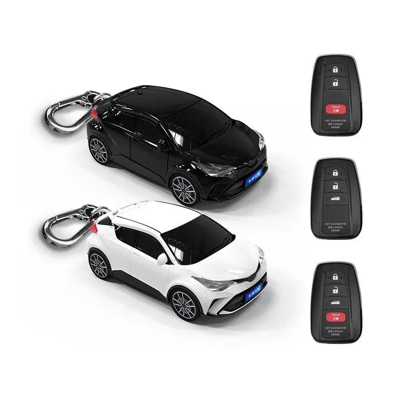 Juste de clé de voiture pour Toyota CHR, modèle de clé, étui de protection, créatif, cadeau personnalisé, pack de clés de voiture, accessoires de