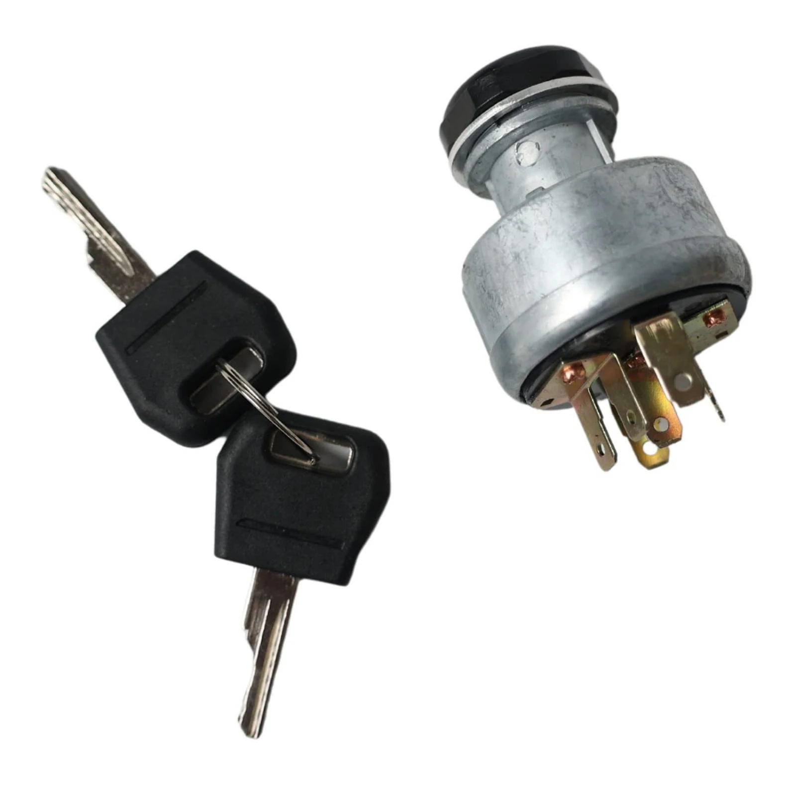 Heavy Duty Ignition Switch with 2 Keys, Metal Starter Key Switch Replacement for Case IH 580 590 850 921 Skid Steer Tractor