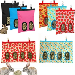 Hay Bag Hanging Pouch Feeder Sack Holder Small Animals Supplies Feeding Dispenser Container Rabbit Guinea Pig Cage Accessories