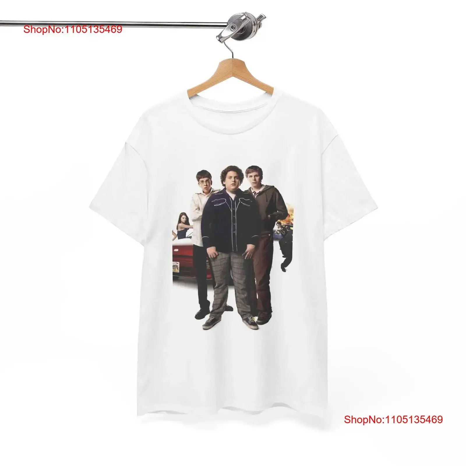 Superbad تي شيرت ريترو ملصق الفيلم الكوميدي أنا Mclovin القطن الثقيل خمر غسلها الشارع الشهير الرسم أزياء مريحة #1