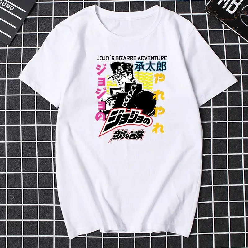 Men\'s Anime Print T-shirt Jojo Bizarre Adventure T Shirt Unisex Harajuku Streetwear Tshirts Hip Hop Casual Japanese Style Tees