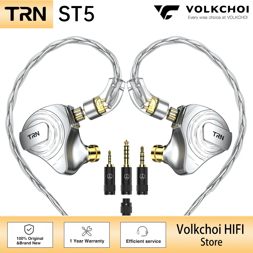 

TRN ST5 HIFI наушники 4BA + 1DD гибридные 10 драйверов наушники-вкладыши монитор шумоподавляющие наушники