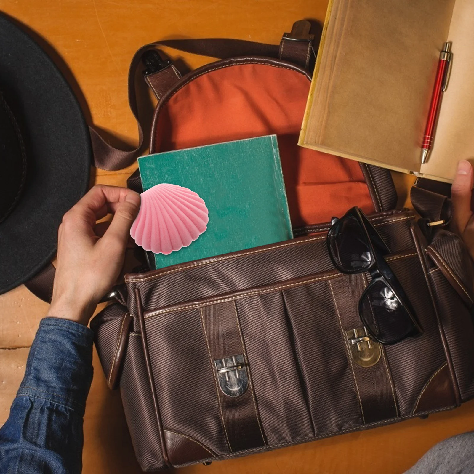 กล่องเก็บเครื่องประดับรูปทรงเปลือกหอย 2 ชิ้น วัสดุกำมะหยี่อย่างดี ทนทาน สำหรับจัดเก็บสร้อยคอ กำไล แหวน กล่องใส่เครื่องประดับสำหรับเดินทาง