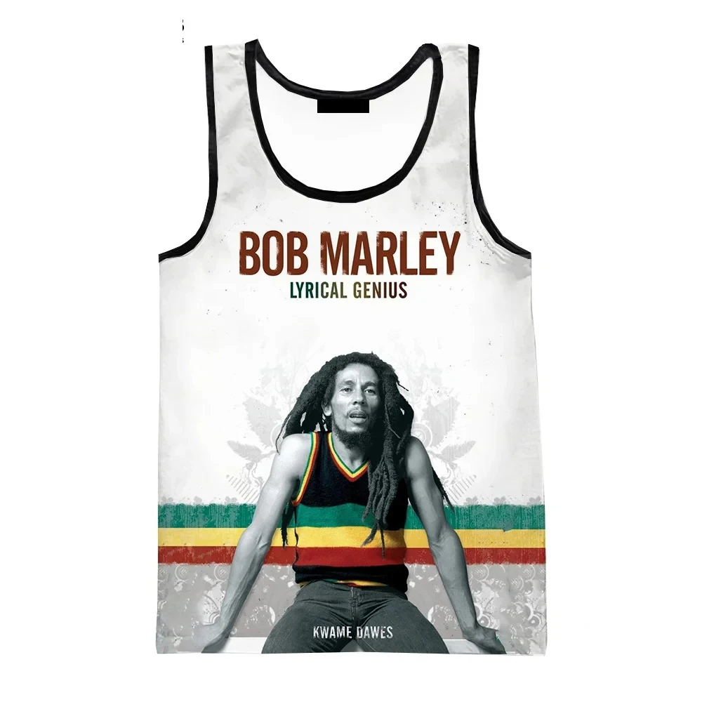 New 3D Bob Marley Vest Fashion Fitness Summer Men Tank Tops Sleeveless Women Hip Hop Harajuku Streetwear Unisex Beach Undershirt