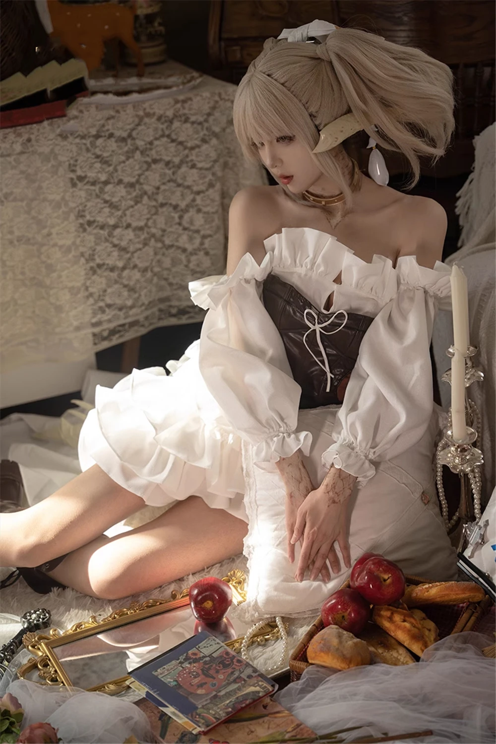 

Новый костюм для косплея Final Fantasy 14 FF14 Ishgard, белое платье, рубашка для игровой вечеринки, индивидуальный заказ