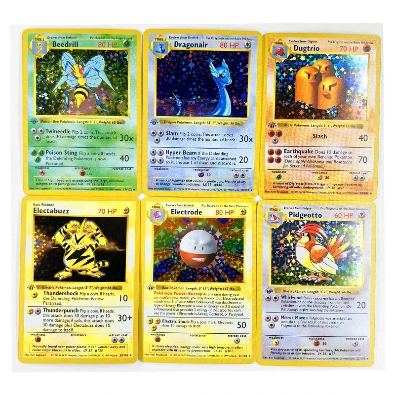 55pcs/set Base Set Team Rocket Jungle Fossil Charizard Toys Hobbies Hobby Collectibles Game Collection Anime Cards