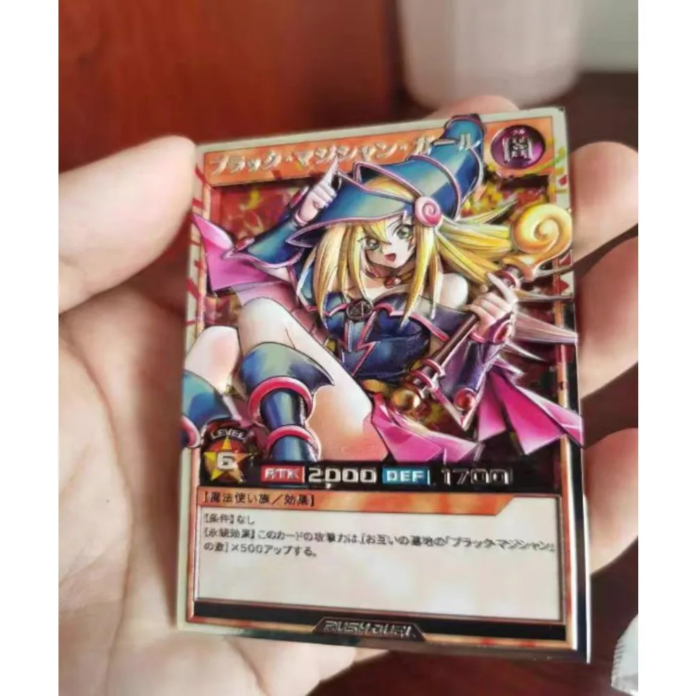 Yu Gi Oh Dark Magician Girl RDORP2 Self Made Three-dimensional Metal Card Anime Classics Game Collection Cards Toy Gift