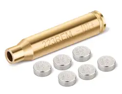 EZshoot Bore Sight 223 Boresighter in ottone laser a punto rosso da 5,56 mm con batterie La portata di caccia è da 15 a 100 iarde