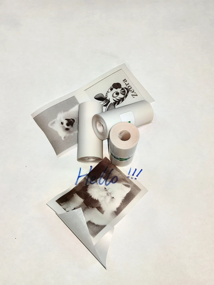 1Rolls Transparent Photo Paper Thermal Print Instant HD Mini Portable Printer Self-Adhesive Paper