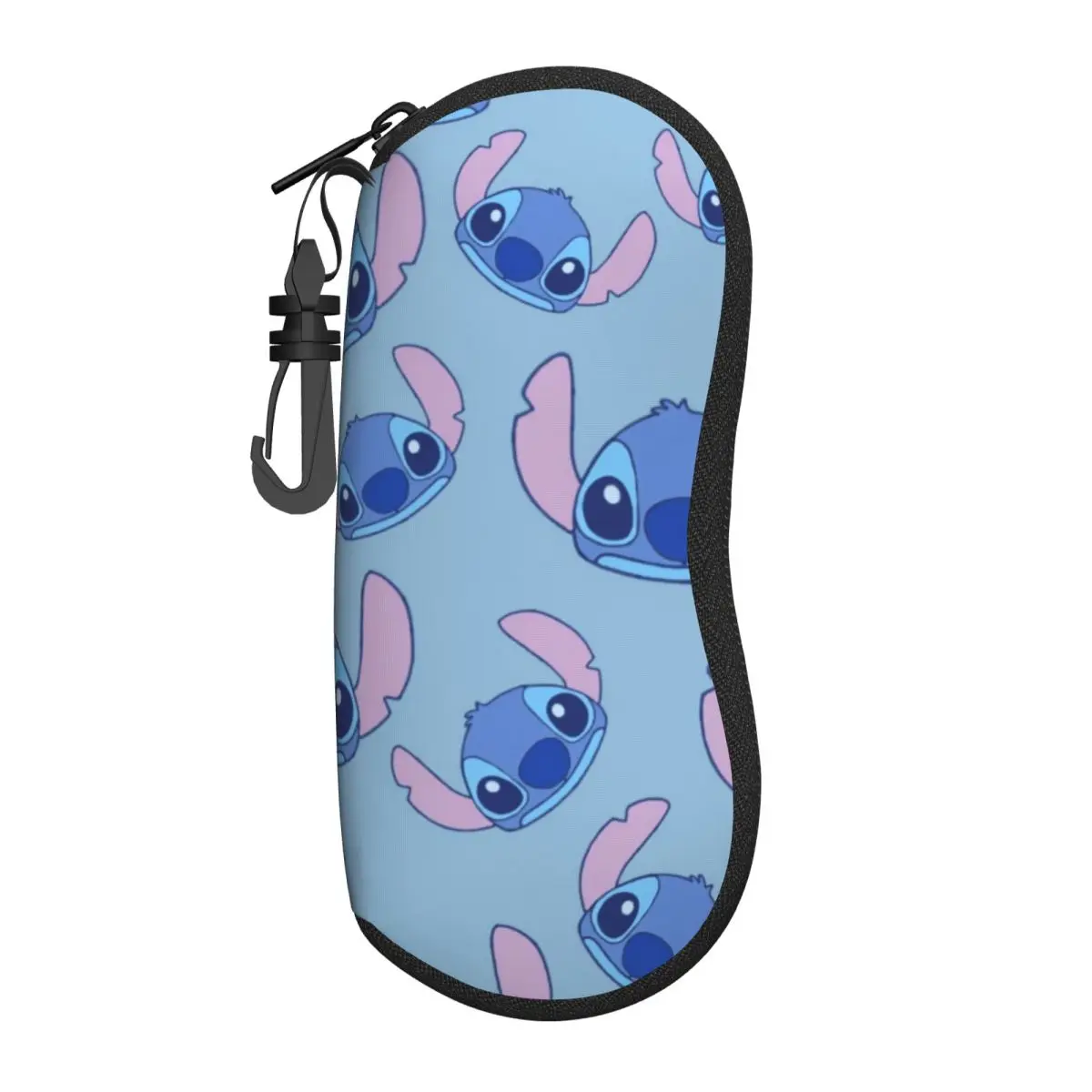 Stitch And Angel Glasses Case Student Zipper Reading Box Gift Eye Contacts Case