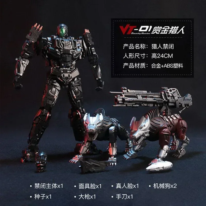 Juguetes de transformación figura de acción de bloqueo VT01 VT-01 UT R01 BSL dos perros Robot de deformación Anime modelo de aleación regalo de cazador de recompensas