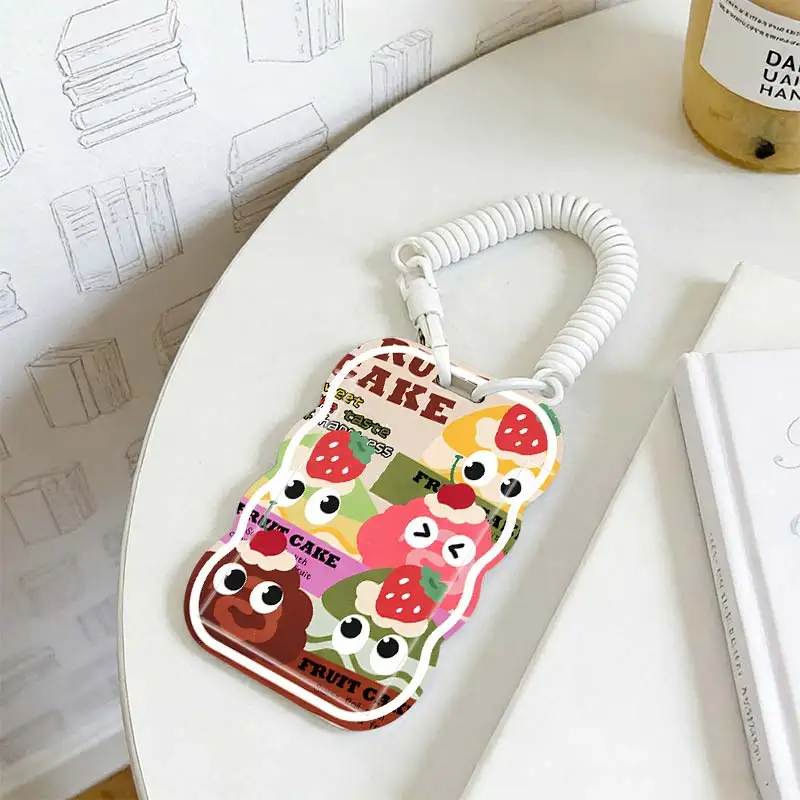 Card Sleeve for Photo Protector Stretchable Spring Cord Kpop Photocard Holder Student Bus/Meal Card Protection Case