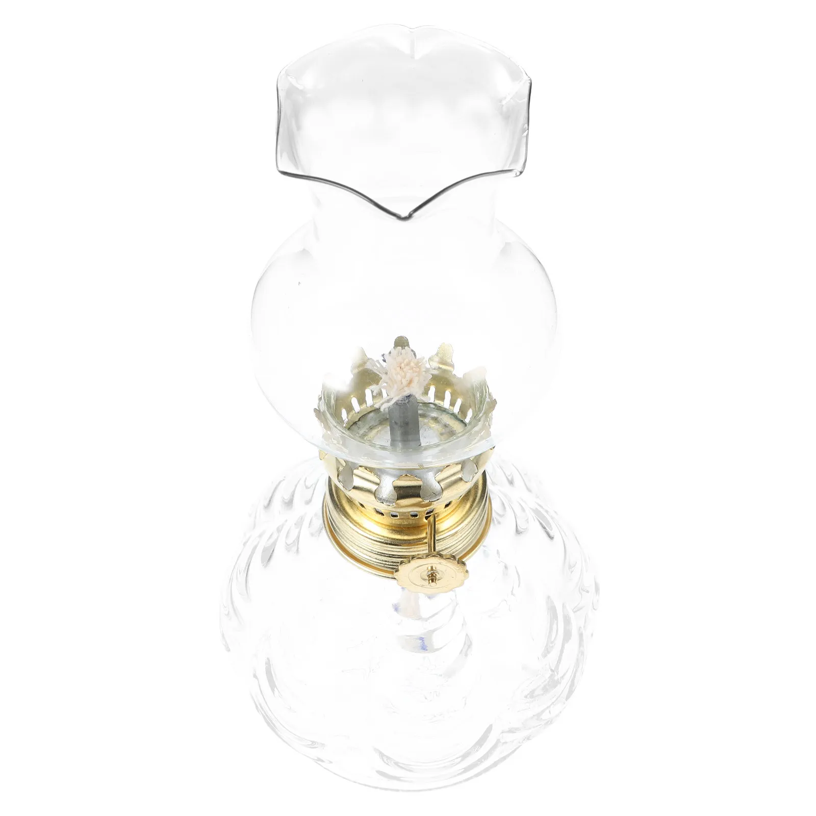 

Vintage Glass Lamp Decorative Oil Lamp Table Decor High Temperature Resistant Clear Shade Retro Style Indoor Outdoor