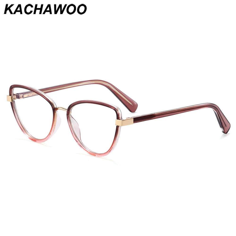 

Kachawoo модные женские очки «кошачий глаз» серо-розовые очки с защитой от синего света, женские очки TR90 в европейском стиле